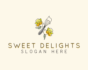 Floral Whisk Baking logo