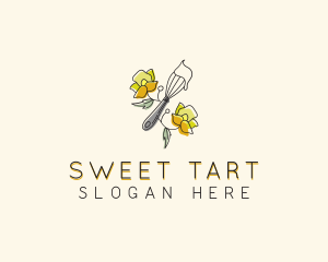 Floral Whisk Baking logo design