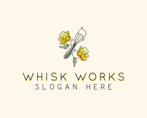 Floral Whisk Baking logo