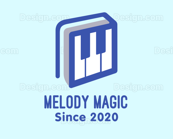 Piano Book Music School Logo