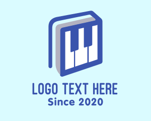 Keyboard - Piano Book Music School logo design