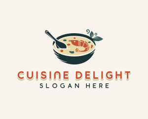 Culinary Prawn Soup logo design