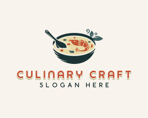 Culinary Prawn Soup logo design