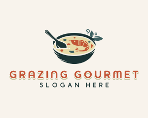 Culinary Prawn Soup logo design