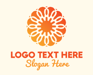 Orange Solar Flower logo