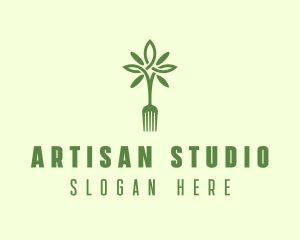 Vegan Fork Restaurant logo design