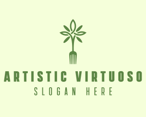 Vegan Fork Restaurant logo design