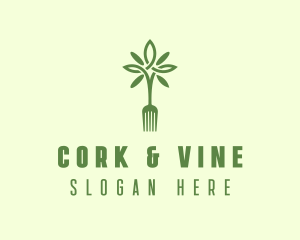 Vegan Fork Restaurant logo design