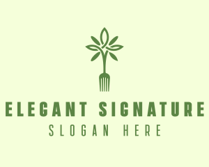 Vegan Fork Restaurant logo design