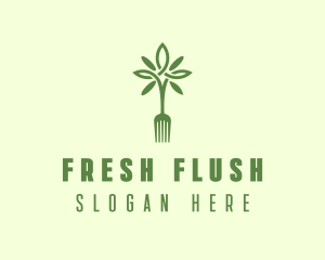 Vegan Fork Restaurant logo design