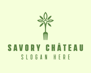 Vegan Fork Restaurant logo design