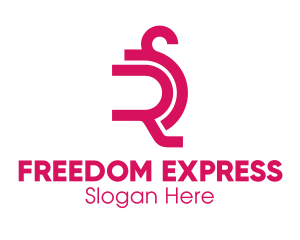 Modern Pink RS logo design