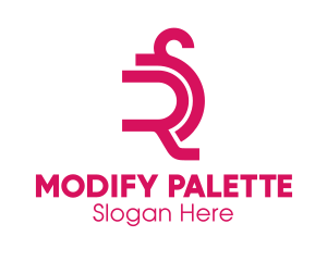 Modern Pink RS logo design