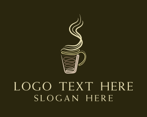 Decaf - Hot Cup Cafe logo design