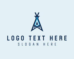 Blue Tent Letter A logo