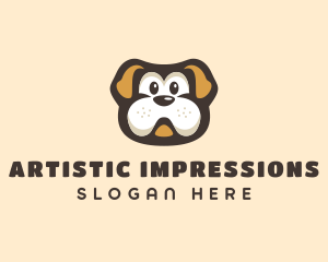 Bulldog Dog Cartoon logo design