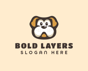 Bulldog Dog Cartoon logo design