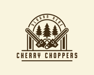 Chainsaw Tree Logger logo design