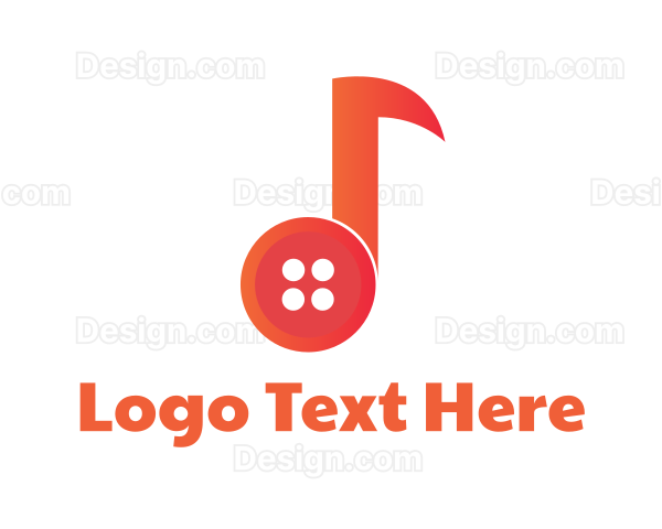 Musical Note Button Logo