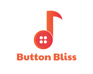 Musical Note Button logo design