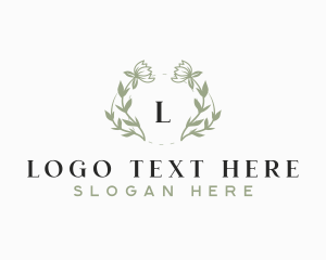 Flower Bloom Wreath logo