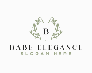 Flower Bloom Wreath logo design