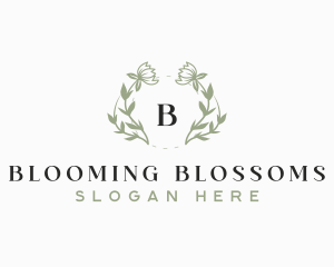 Flower Bloom Wreath logo design