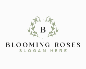 Flower Bloom Wreath logo design