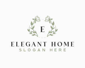 Flower Bloom Wreath logo design