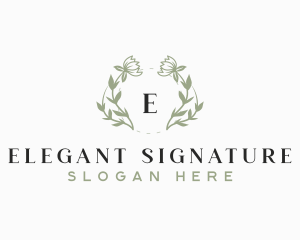 Flower Bloom Wreath logo design