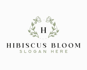 Flower Bloom Wreath logo design