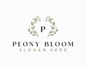 Flower Bloom Wreath logo design