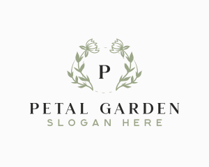 Flower Bloom Wreath logo design