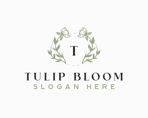 Flower Bloom Wreath logo design