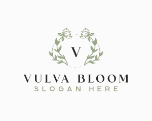 Flower Bloom Wreath logo design