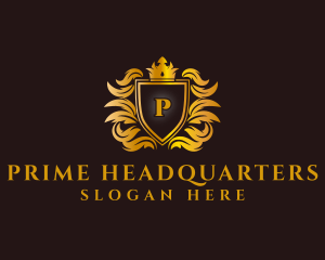 Premium Crown Crest logo design