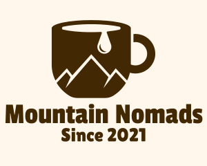 Cup Mountain Peak logo design