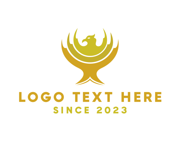 Gold Bird logo example 1