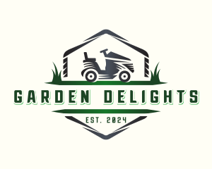 Grass Mower Landscaping logo design