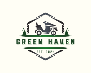 Grass Mower Landscaping logo