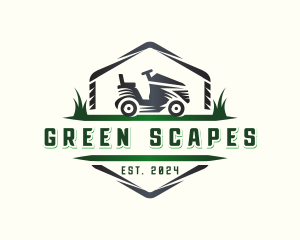 Grass Mower Landscaping logo