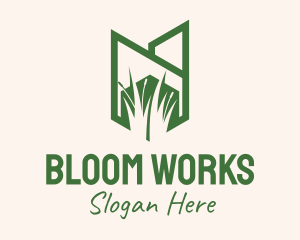 Green Wild Grass logo design