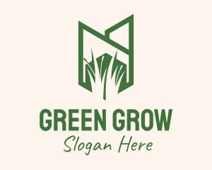 Green Wild Grass logo design