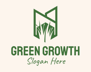 Green Wild Grass logo design