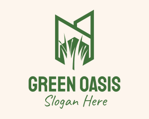 Green Wild Grass logo design