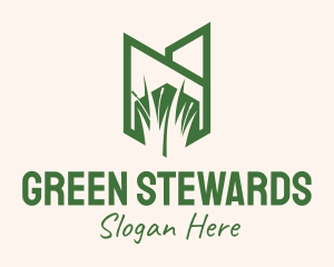 Green Wild Grass logo design