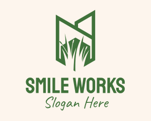 Green Wild Grass logo design