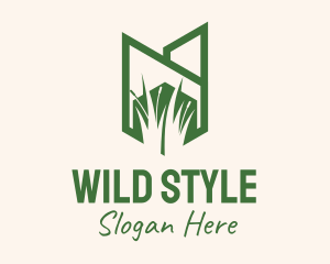 Green Wild Grass logo design