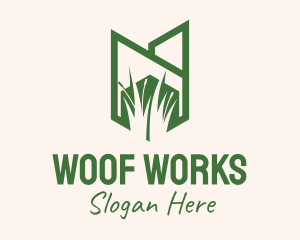 Green Wild Grass logo design