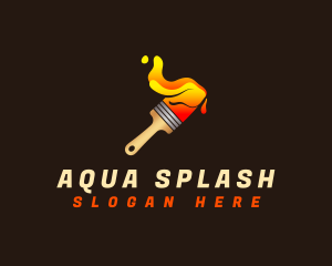 Paintbrush Paint Splash logo